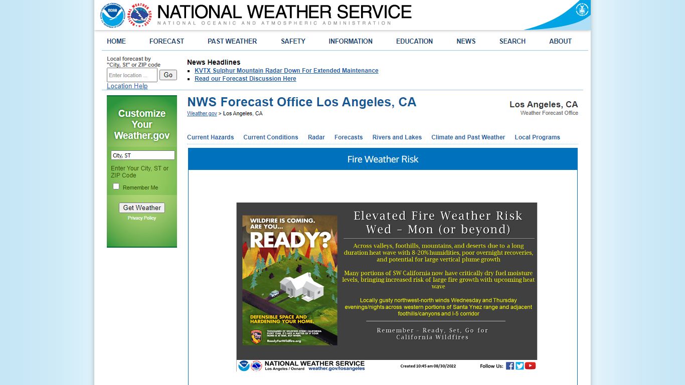Los Angeles, CA - National Weather Service